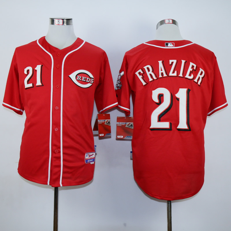 Men MLB Cincinnati Reds #21 Sanders red jerseys->cincinnati reds->MLB Jersey